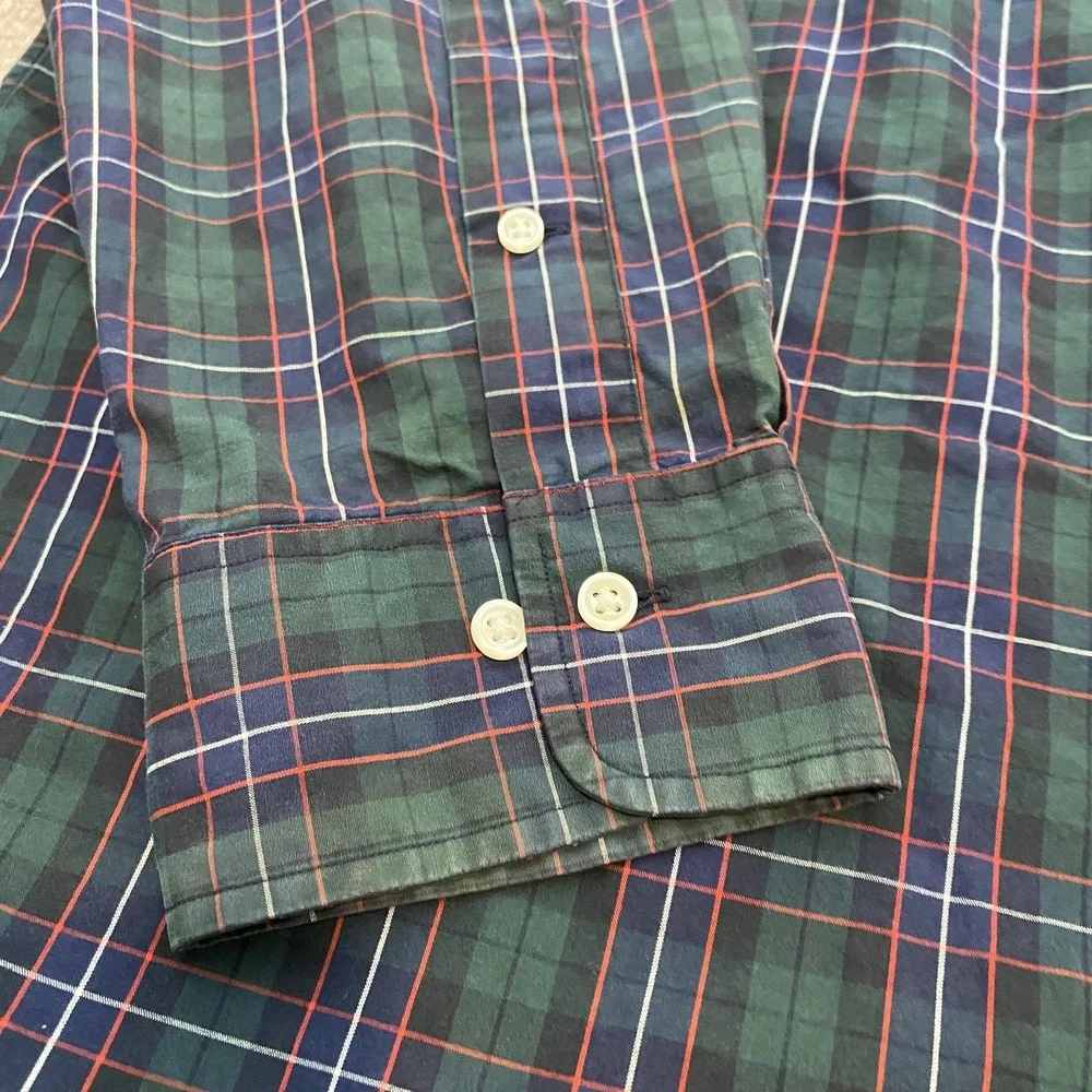 Polo By Ralph Lauren Shirt Mens 2XL Green Plaid Regent Classic Fit Long Sleeve